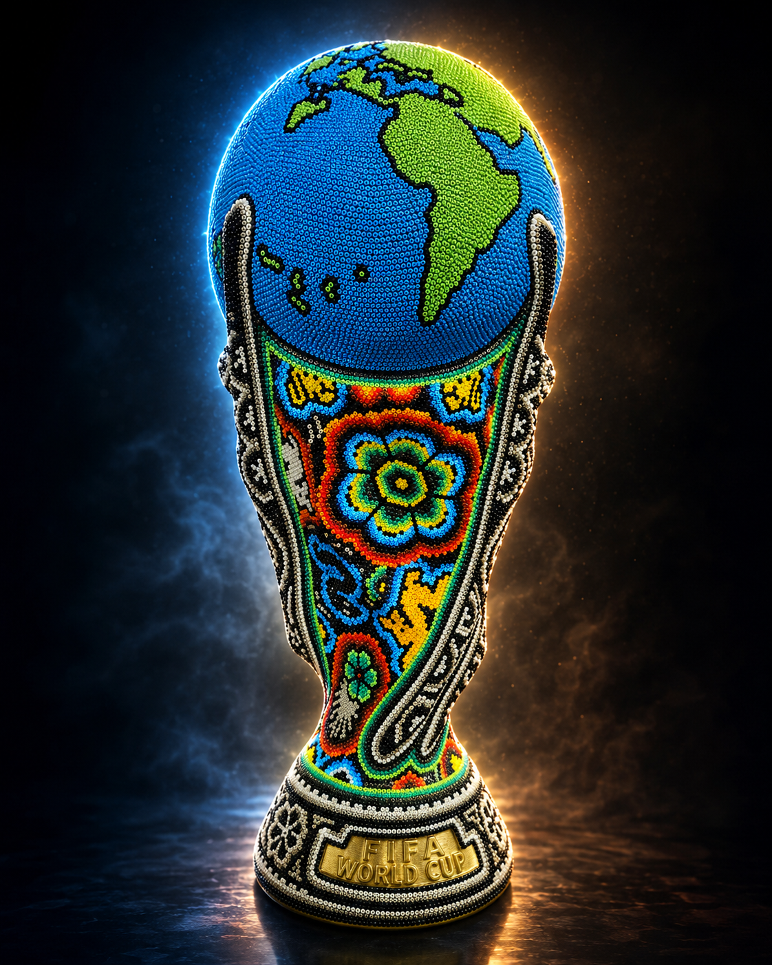 Copa del Mundial estilo Huichol